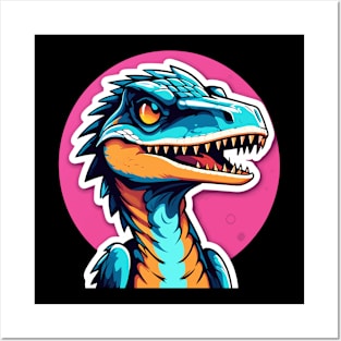 Velociraptor Illustration Posters and Art